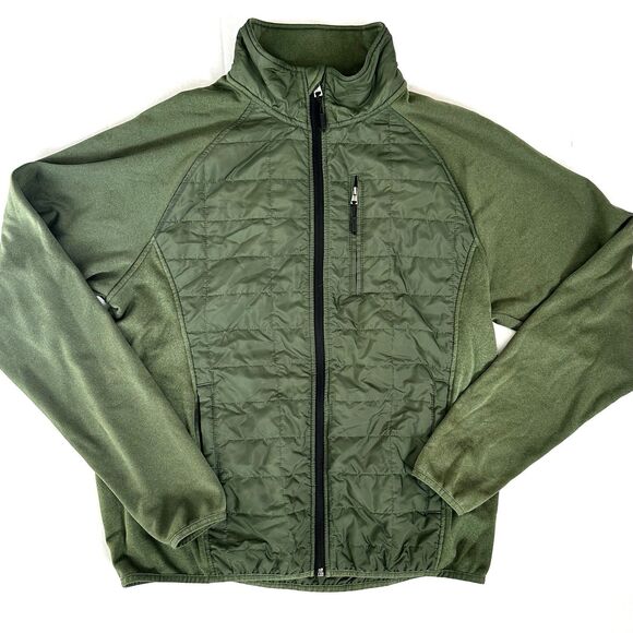 Orvis Men’s Full Zip Jacket Size Large Olive Green Quilted Lightweight - Picture 1 of 9